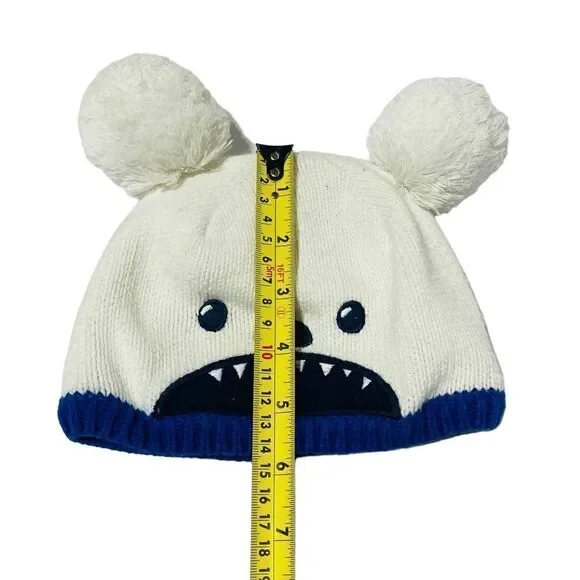 Gymboree Toddler Warm Bear Hat w/ Pom Poms Size 12-24 Months - Picture 6 of 8